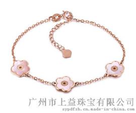 梅花朵朵开手链 18K金手链