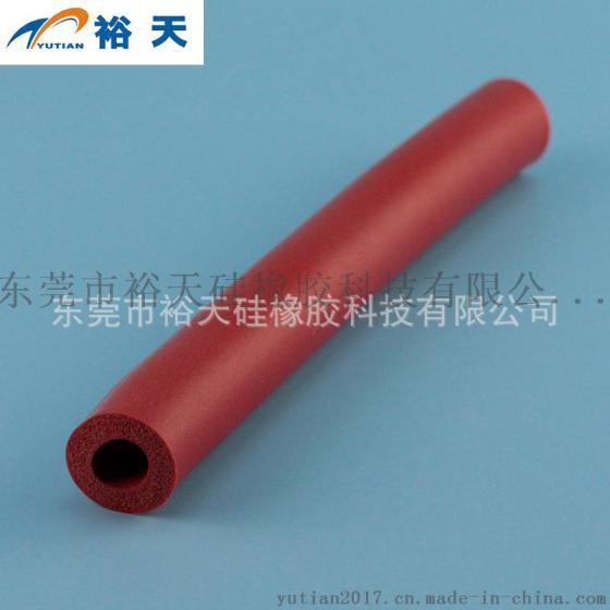 铁红色硅胶发泡管 东莞硅胶管厂家