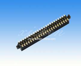 1.27mm间距排母 双排SMT 塑高H=4.3mm 带外大小柱