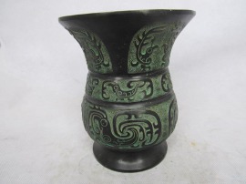 凤纹尊 仿古青铜器工艺品 古代酒器 当代商务礼品影视道具