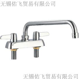 【结实耐用】双联式摇摆龙头 摇摆龙头 双孔双把装台面摇摆龙头