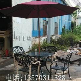 欧式铁艺铸铝餐桌椅 花园铸铝桌椅
