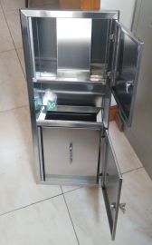 洗手间暗装抽纸架 不锈钢二合一擦手纸箱