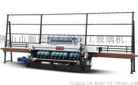 供应电动升降型361P玻璃磨边机10磨头直线磨斜边玻璃加工机械