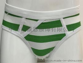 小榄内裤，橙子家族大中男童纯棉三角内裤，条纹拼接，前开小便口，舒适健康