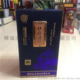 山东酒盒生产厂家新款推出扇形白酒木盒包装