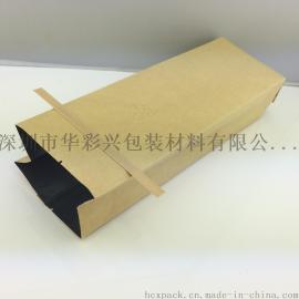 大量供应咖啡豆包装袋|带夹口条咖啡袋|压条茶叶袋牛皮纸镀铝箔袋