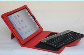 IPAD2+3代硅胶键盘皮套（二折魔术贴球纹款）