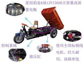 72V150AH电动自卸车使用,保养需注意