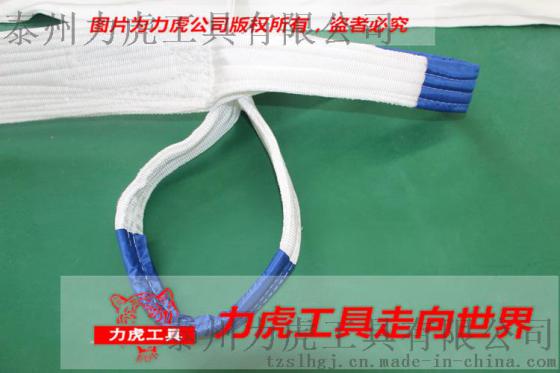 力虎3T*5M起重吊装带 扁平吊装带 耐酸碱 白色吊装带
