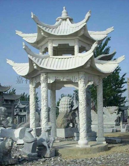 石雕亭子厂家供应 汉白玉石雕喷泉 各种规格可定制