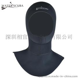 SCR带肩潜水头套 防寒保暖潜水帽 3MM加厚弹性头套 潜水防晒帽