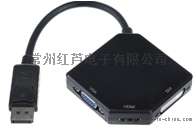 多功能 DP转VGA+DVI+HDMI 转换器