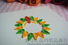 衍纸产品DIY纯手工立体贺卡 太阳