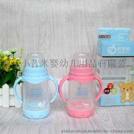 苹果熊奶瓶生产厂家 供应新生儿标口婴儿奶瓶 OEM定制工厂加工定制奶瓶批发