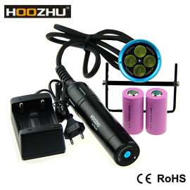 HOOZHU鸿珠 HU33 便携式潜水灯 最大4000流明 强光潜水手电筒 LED手电筒 潜水装备