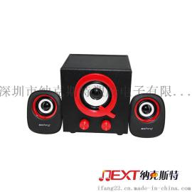 深圳批发直销木质音箱2.1电脑桌面音响迷你音箱