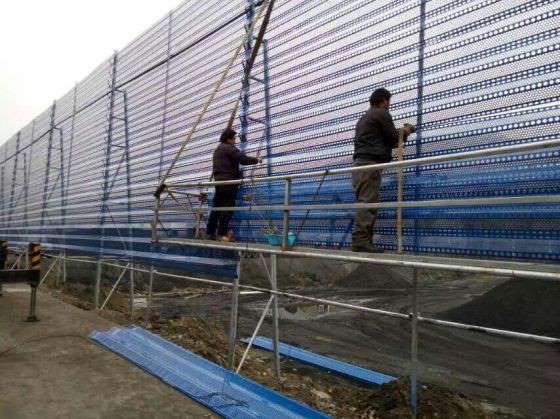 河南电厂煤场防尘网施工安装