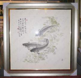 深圳西丽沙井装裱字画, 西丽沙井深圳书画木锦盒, 西丽沙井装裱十字绣