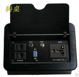 科桌翻盖式桌面插座，多功能桌面插座