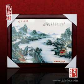 手绘瓷板画 风景手绘瓷板画