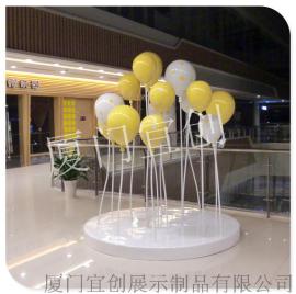 商场酒店入口气球DP点道具定制 玻璃钢气球道具制作厂家