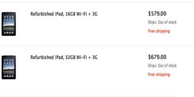 苹果首卖翻新版iPad 