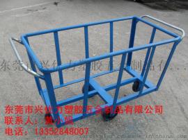 厂家直供：耐撞击四轮印染布车斗，防腐蚀不生锈方桶内胆推布车，洗衣房用衣裤推布车