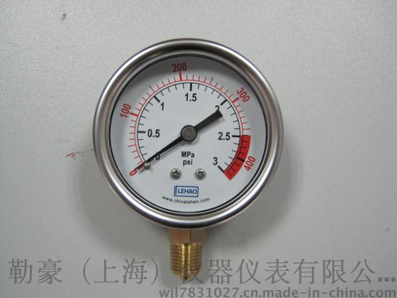 勒豪YTF-100半钢压力表