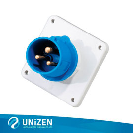 UZ812工业插头 面板暗装插头 3P 16A 230V IP44面板插头 厂家现货直销