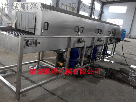 顺泽机械专业供应生鲜周转箱清洗机 车间周转箩筐清洗机  折叠式周转箱高效清洗机  顺泽机械值得信赖