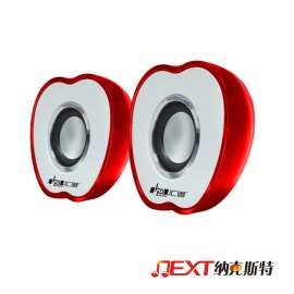 深圳厂家批发USB小音箱音响USB迷你时尚小音响萍果彩炫灯