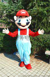 超级玛丽红色卡通人偶服装