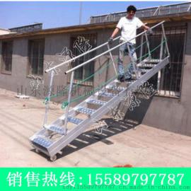 源隆供应铝合金船用跳板移动铝登高梯船用移动平台梯