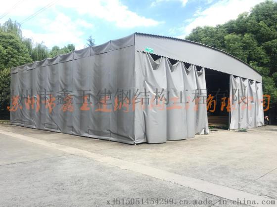 太仓厂家直销移动式帐篷活动雨蓬轮式推拉帐篷户外仓库遮阳棚
