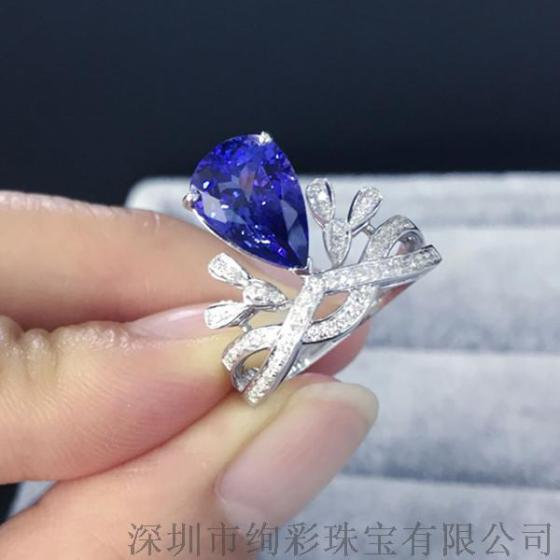 水滴形坦桑石戒指 坦桑石的作用
