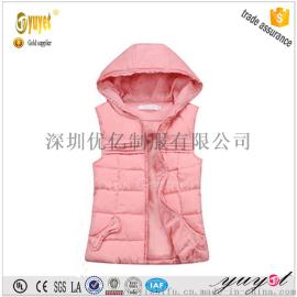 深圳优亿 厂家订做 女款羽绒马甲 羽绒背心