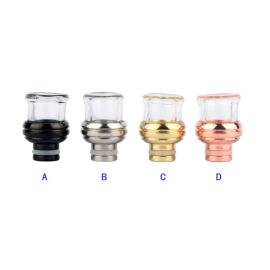 锐谷 电子烟嘴 drip tips 510通用畅销款 球形玻璃电镀烟嘴 4色可选