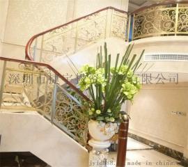 内蒙古呼和浩特铝镁楼梯图片，楼梯扶手，别墅铁艺楼梯