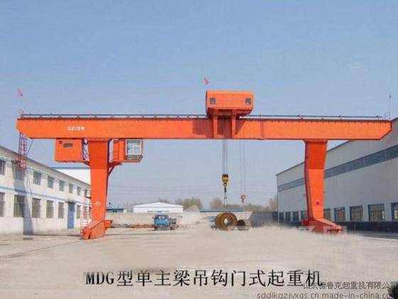 山东德鲁克厂家直销 MDG型5t 单主梁吊钩门式起重机