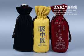 定制酒袋定做绒布袋高档抽绳袋单瓶白酒布袋
