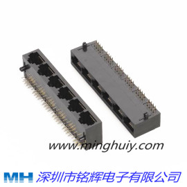 供应RJ45插座1x6全塑