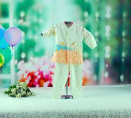 直供 婴幼儿服装 丹瑞 纯棉 小黄马立领套装