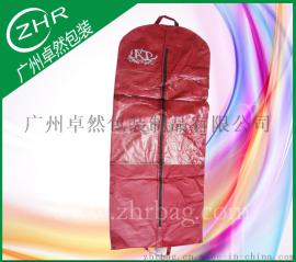 无纺布加pvc西装袋 防冻PVC大窗口 尼龙服装挂钩套 涤纶礼服防尘套