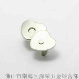 工厂直销 心形磁扣 皮具箱包心形磁扣 服饰心形磁扣 可定制多种规格