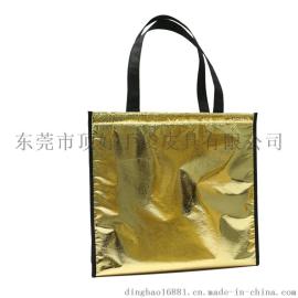 2016年新款腹膜无纺布保温袋，80g金色腹膜无纺布手提袋