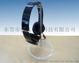 亚克力挂钩耳机架 耳机座有机玻璃金属耳塞展示架