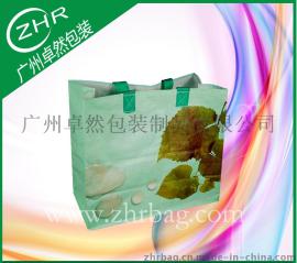 国外大品牌绿色环保手提编织袋 塑料PP手提蛇皮袋 内覆膜编织袋