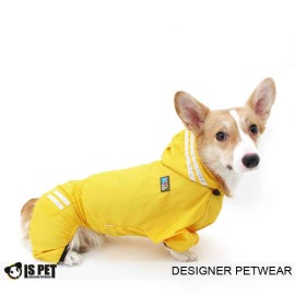 ISPET宠物大狗衣服金毛四脚雨衣单层防泼水斗牛雨衣巴哥犬RC0002