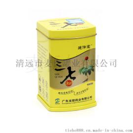 可定制异形中药铁盒、专版三七粉铁盒、广东麦氏制罐厂家